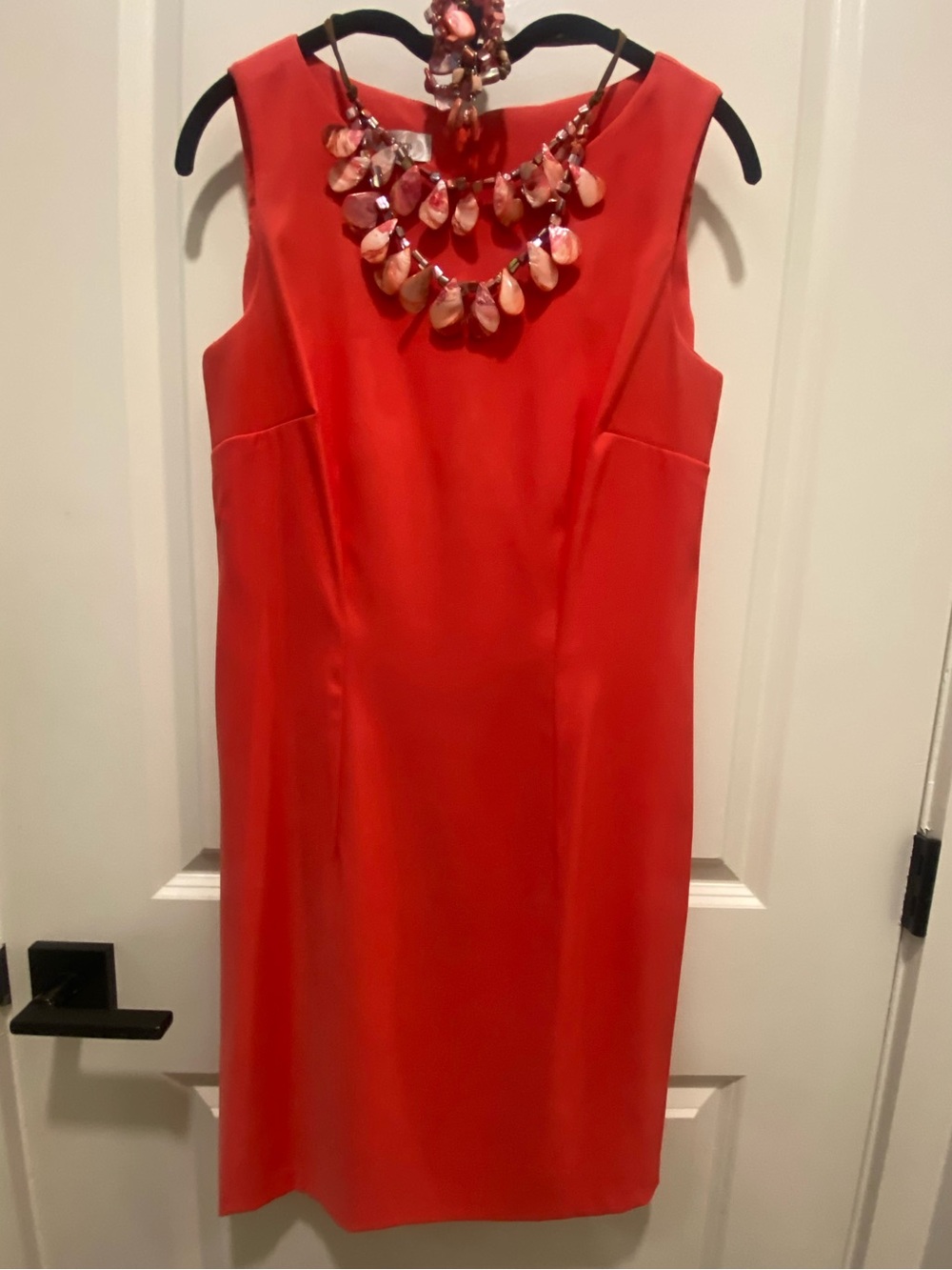 dressbarn Vibrant Red Sleeveless Sheath Dress